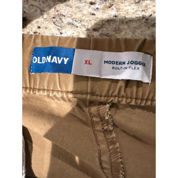 Old Navy Modern Jogger Pants Men's XL Tan Built-In Flex - Picture 4 of 9